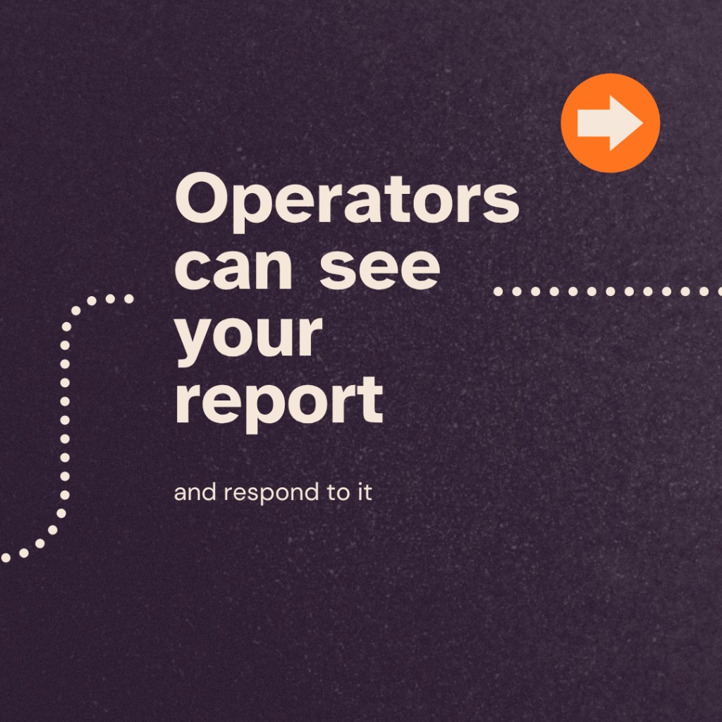 Tile 3: No app needed, report via WhatsApp.